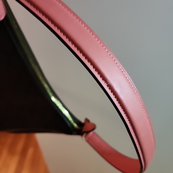 Coach Signiture Zip Brown & Coral Handbag - Picture 6 of 11